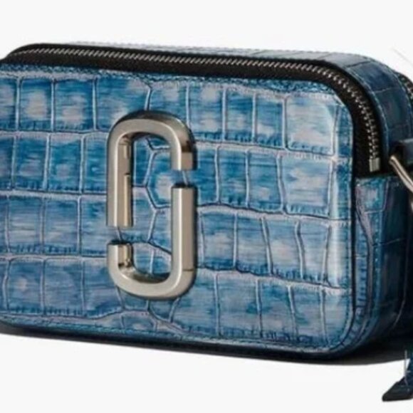 NEW | Authentic Marc Jacobs Light Blue Croc-Embossed Crossbody Bag with dust bag - Picture 4 of 9